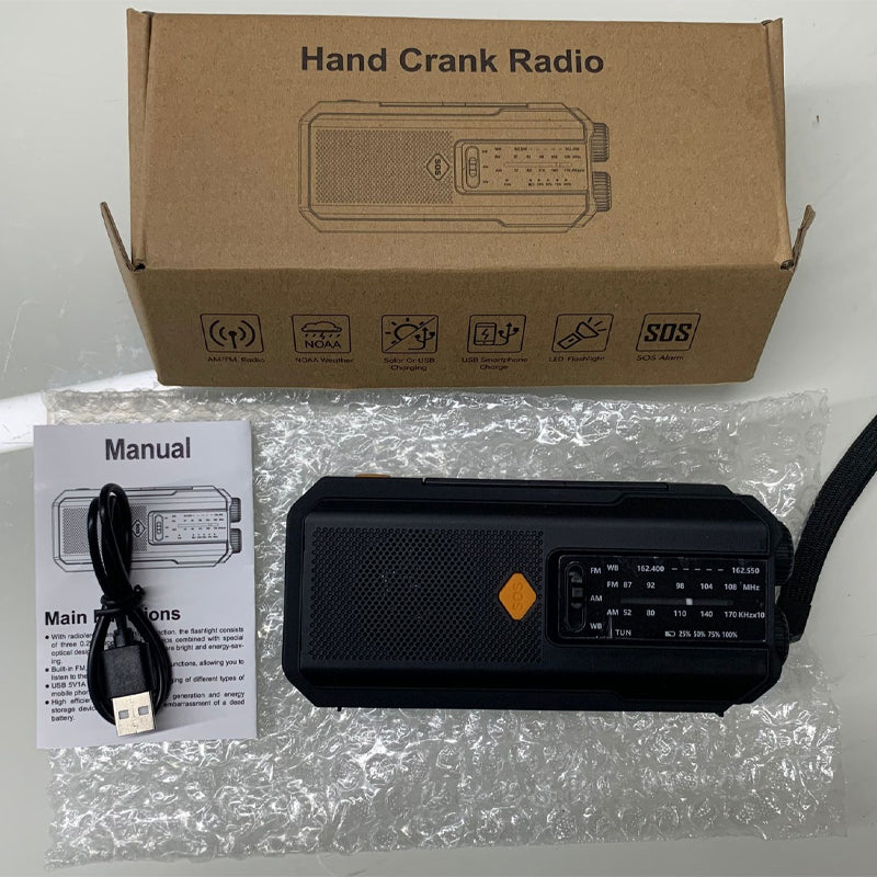 📻 60% OFF NOW! ☀️ Solar Hand-Crank Emergency Weather Radio – NOAA Alerts, Power Bank & Built-In Flashlight 🔋